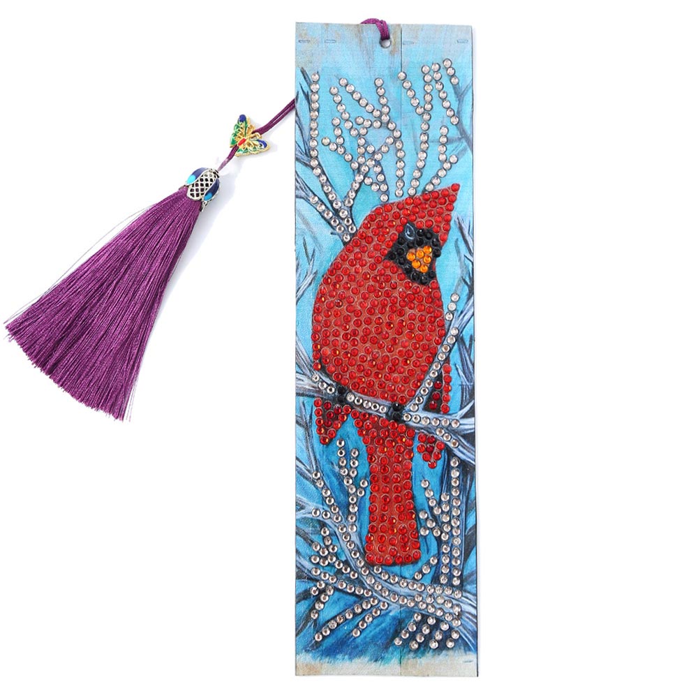 Diamond Painting Bookmark Red Cardinal