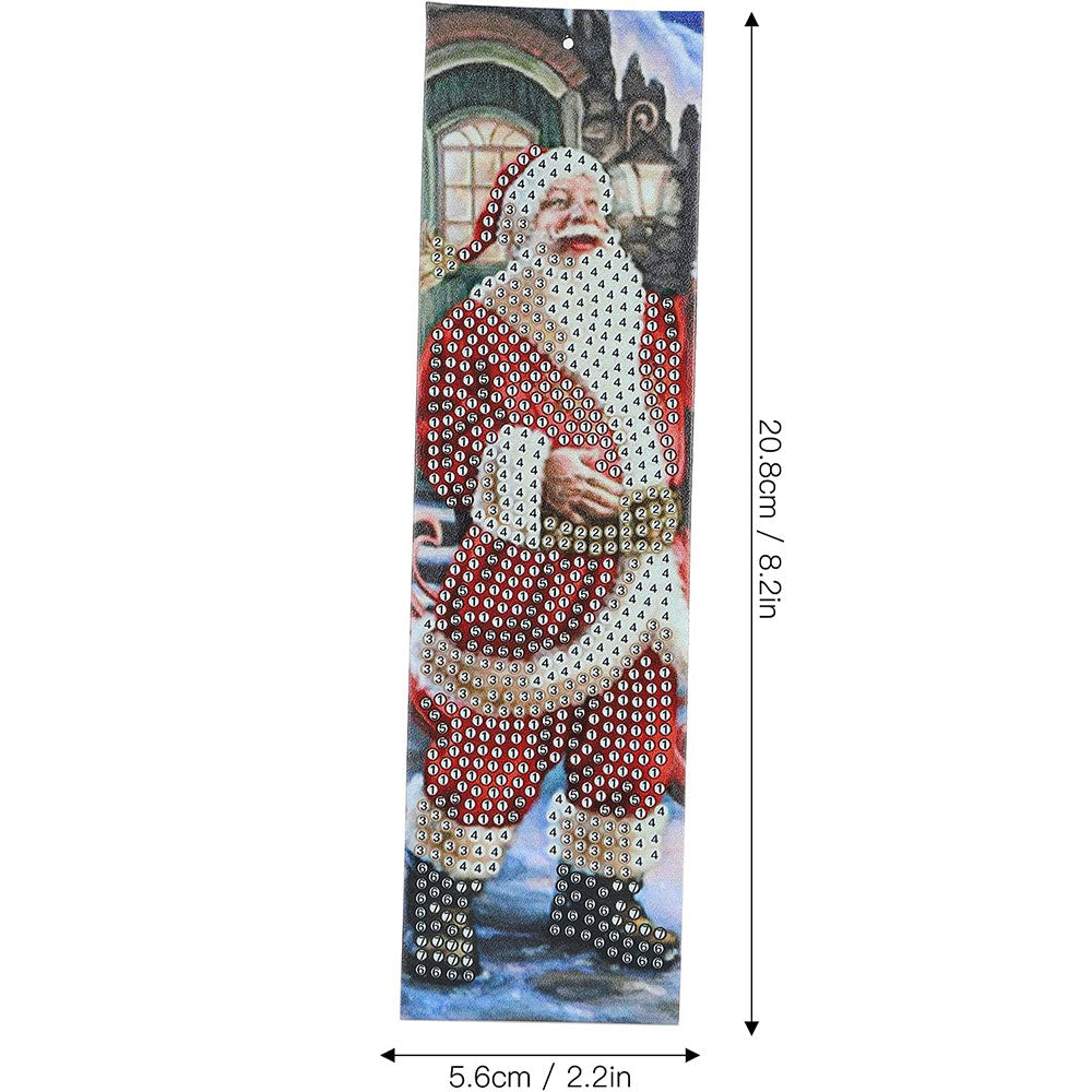 Diamond Painting Bookmark with Santa Claus