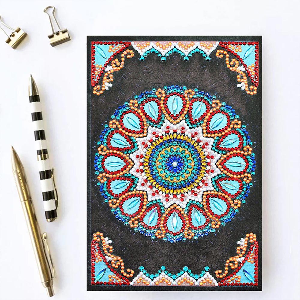 Diamond Painting Notebook Blue Flower
