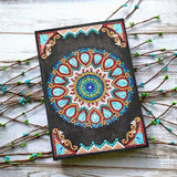 Diamond Painting Notebook Blue Flower