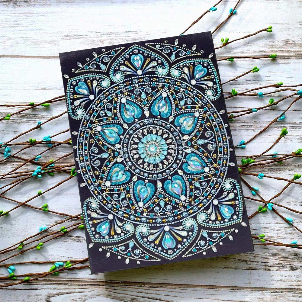 Diamond Painting Notebook Blue Diamonds