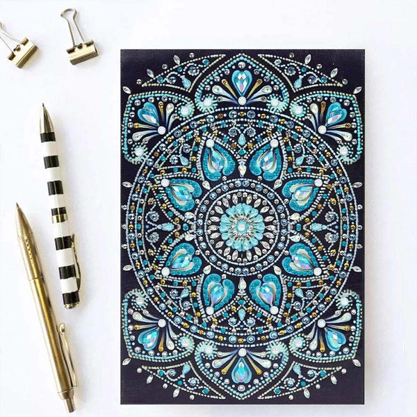 Diamond Painting Notebook Blue Diamonds