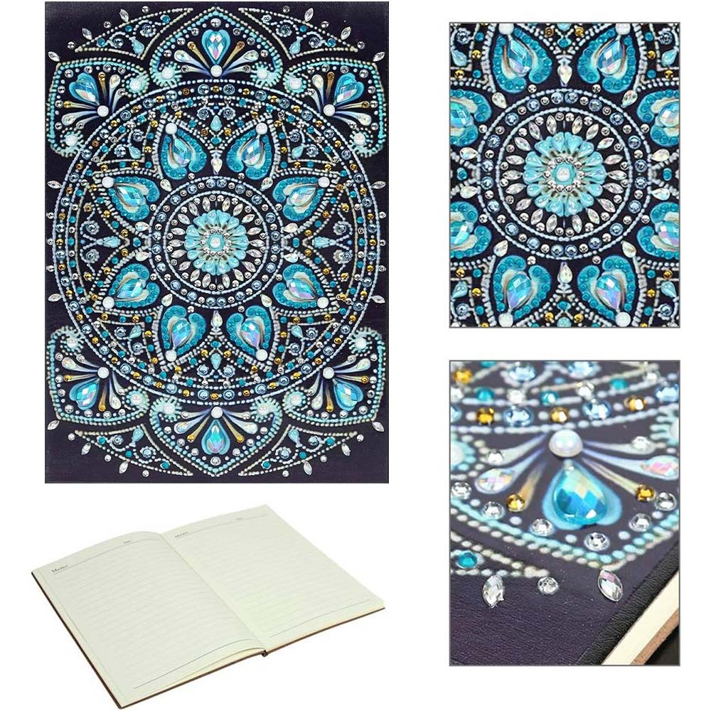 Diamond Painting Notebook Blue Diamonds