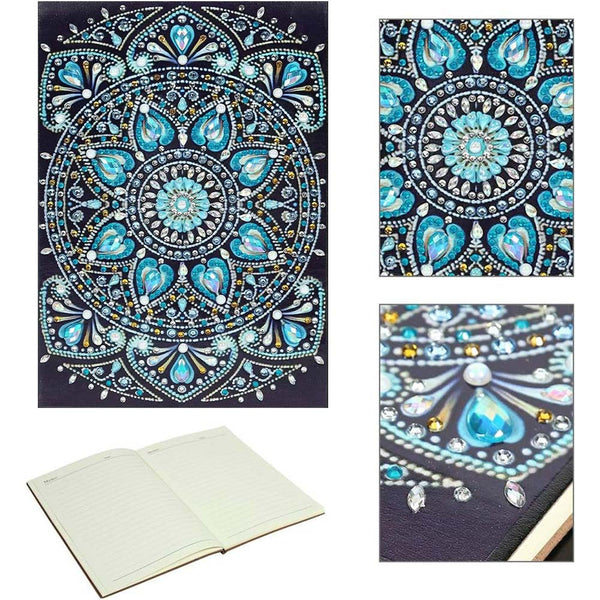 Diamond Painting Notebook Blue Diamonds
