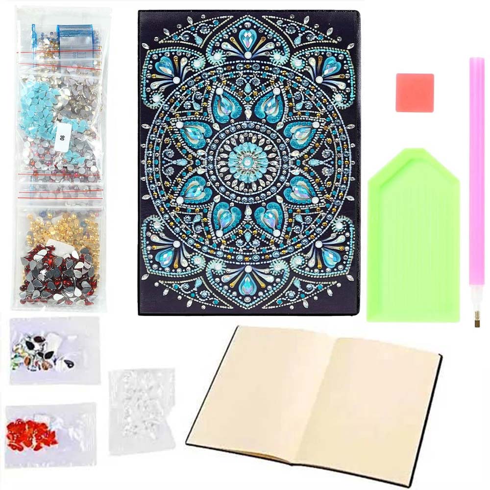 Diamond Painting Notebook Blue Diamonds