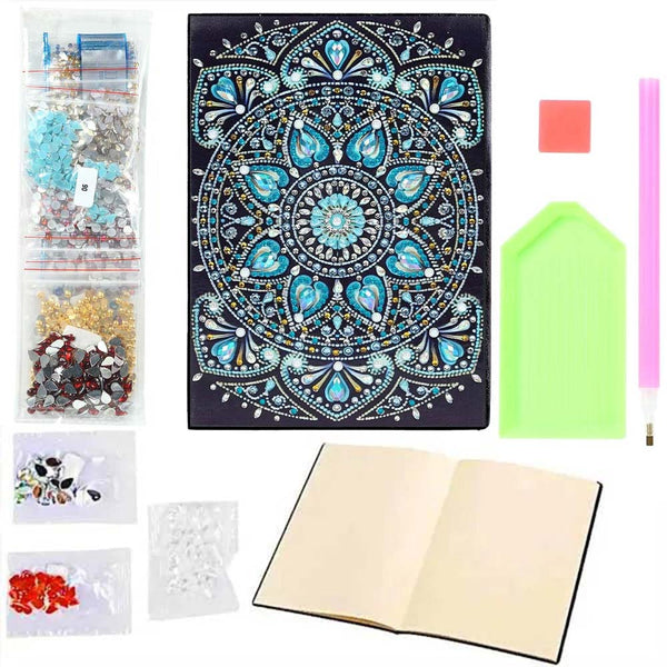 Diamond Painting Notebook Blue Diamonds