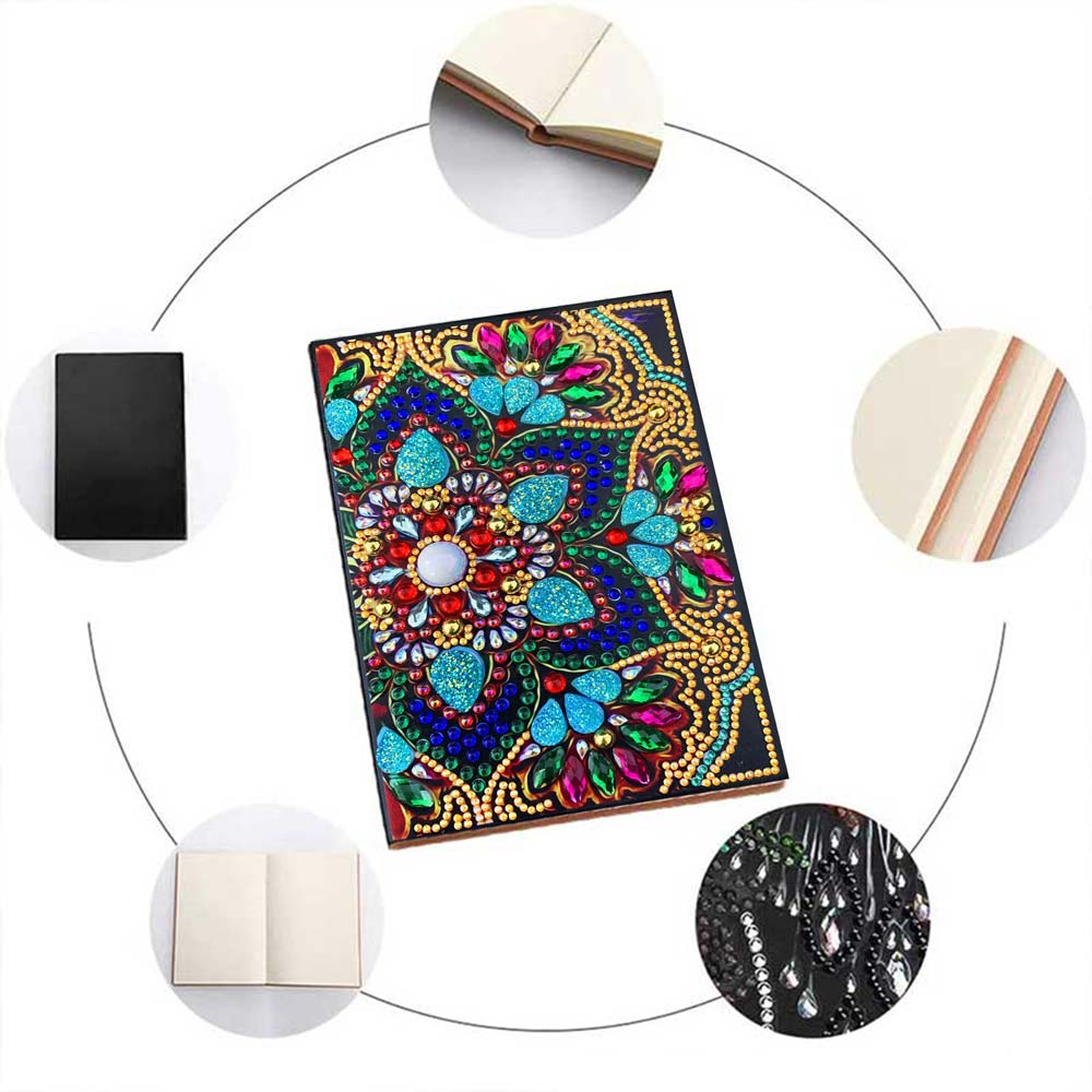 Diamond Painting Notebook with Flower