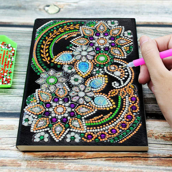 Diamond Painting Notebook with Flowers