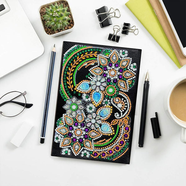 Diamond Painting Notebook with Flowers