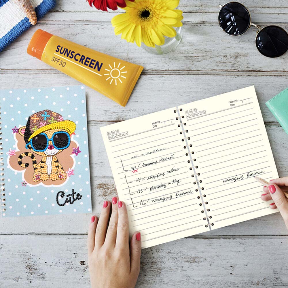 Diamond Painting Notebook Cute Cat