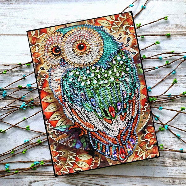 Diamond Painting Notebook - Owl