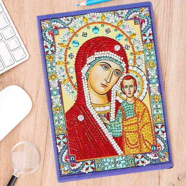Diamond Painting Notebook Virgin Mary with Jesus