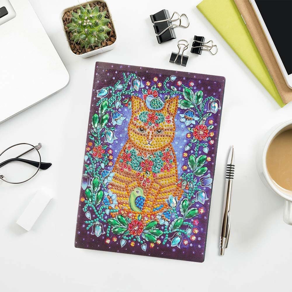 Diamond Painting Notebook Cat