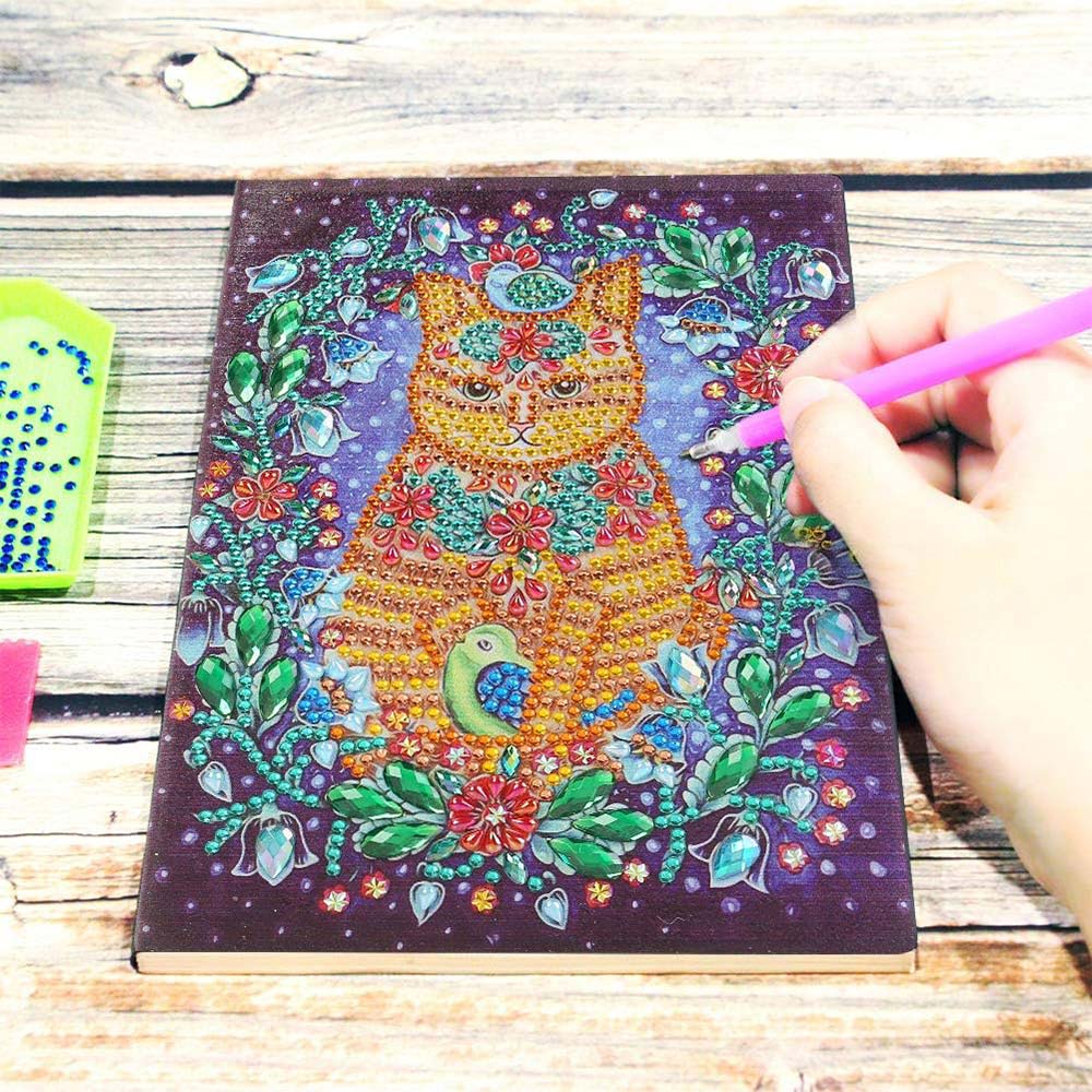 Diamond Painting Notebook Cat