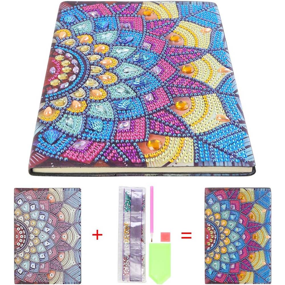 Diamond Painting Notebook Mandala Flower