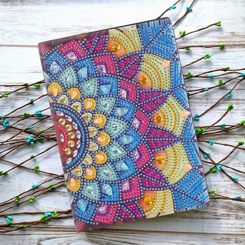 Diamond Painting Notebook Mandala Flower