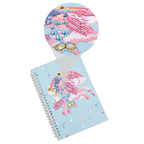 Diamond Painting Notebook Mermaid with Unicorn
