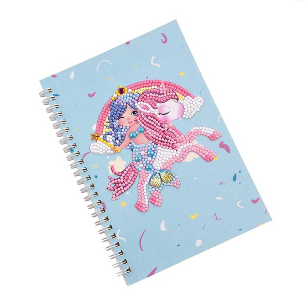 Diamond Painting Notebook Mermaid with Unicorn