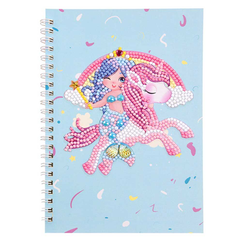 Diamond Painting Notebook Mermaid with Unicorn