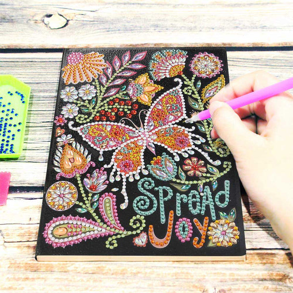 Diamond Painting Notebook Spread Joy