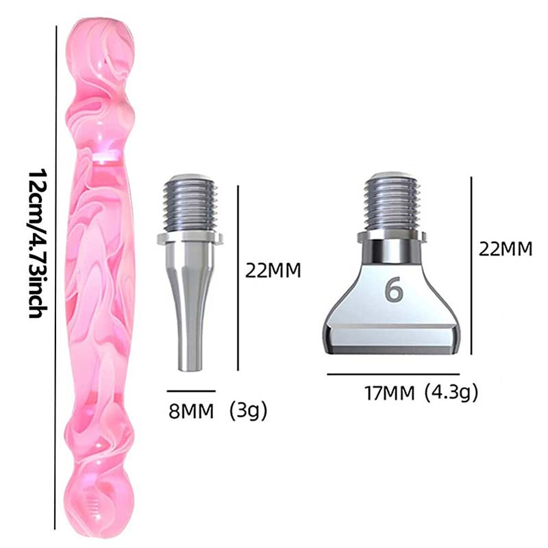 Diamond Painting Pen Waves Pink with Steel Tips