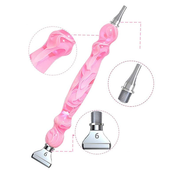 Diamond Painting Pen Waves Pink with Steel Tips