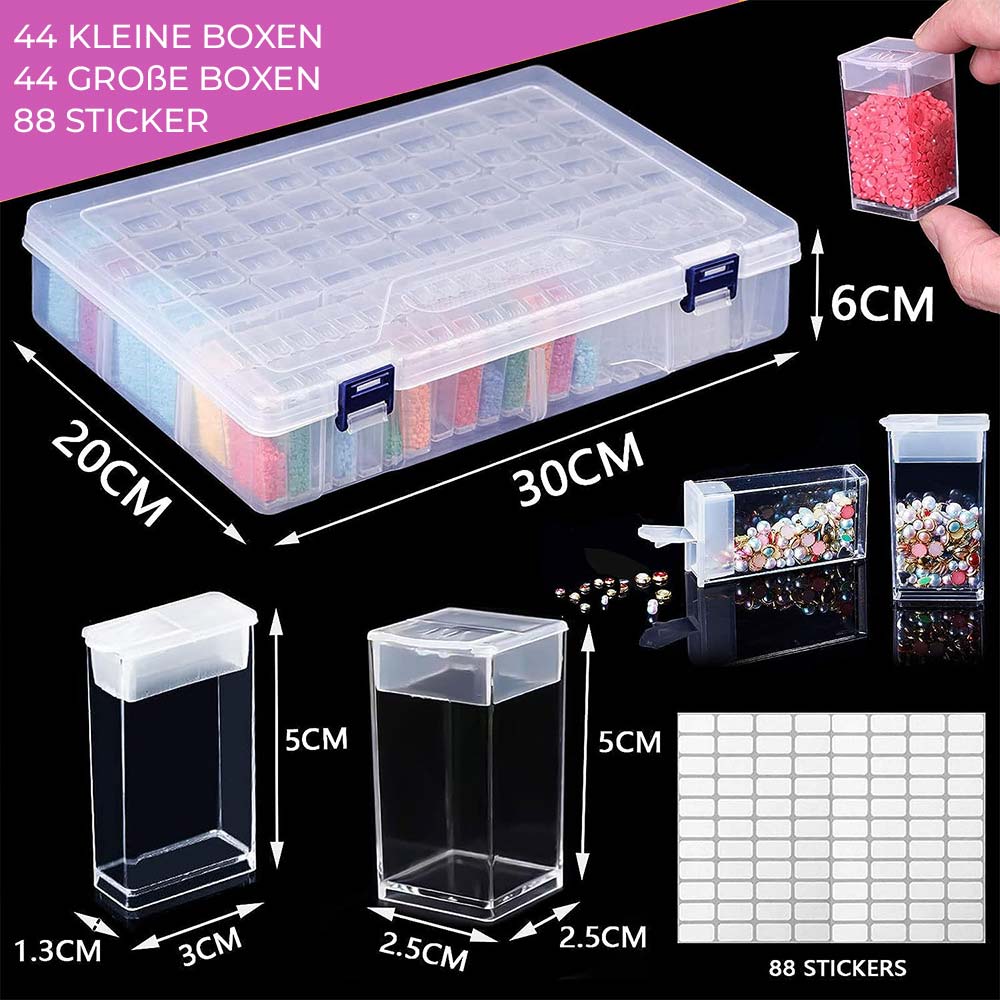 Diamond Painting XXL storage box with 88 compartments