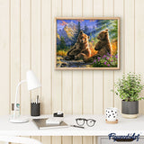 Paint by numbers Sitting Bears Figured'Art new arrivals, advanced, landscapes, animals, bears, mountains
