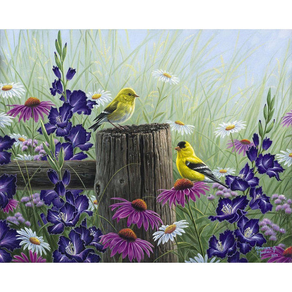 Paint by numbers Goldfinch Birds Figured'Art new arrivals, intermediate, animals, birds, flowers