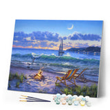 Paint by numbers Beach View Figured'Art new arrivals, intermediate, landscapes