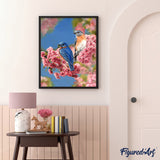Paint by numbers Bluebirds Figured'Art new arrivals, intermediate, animals, birds