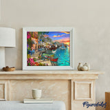 Paint by numbers | Flowery Harbor | ships and boats intermediate new arrivals landscapes cities | Figured'Art