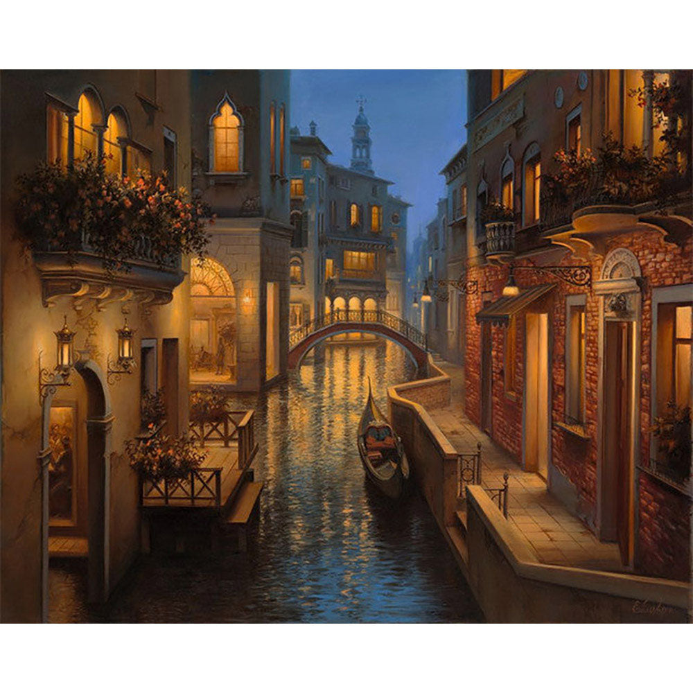 Paint by numbers | Beautiful water canals | ships and boats advanced new arrivals landscapes cities | Figured'Art