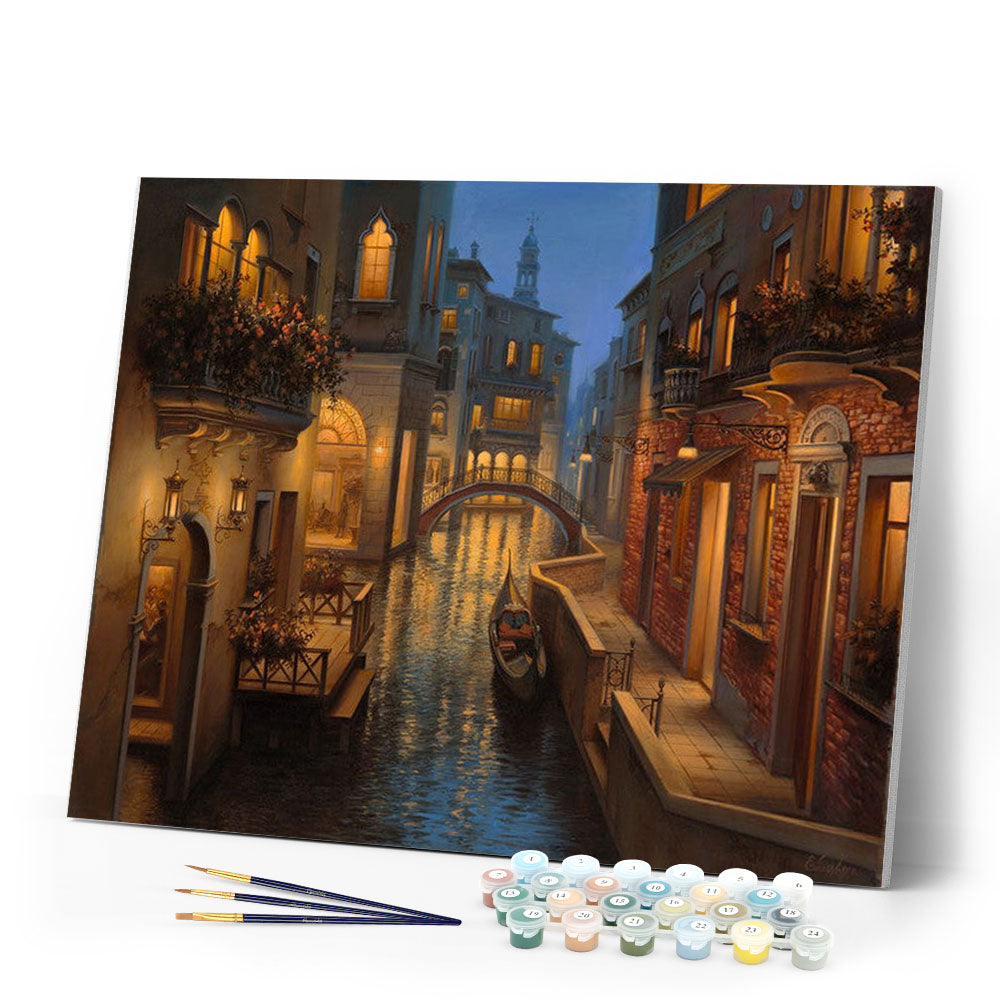 Paint by numbers | Beautiful water canals | ships and boats advanced new arrivals landscapes cities | Figured'Art