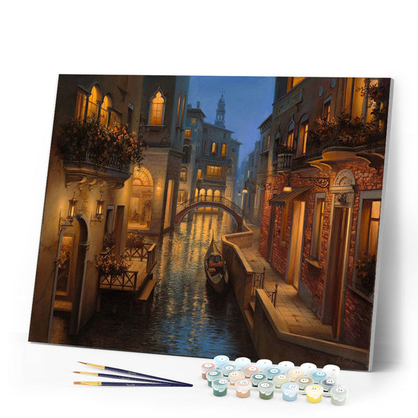 Paint by numbers | Beautiful water canals | ships and boats advanced new arrivals landscapes cities | Figured'Art