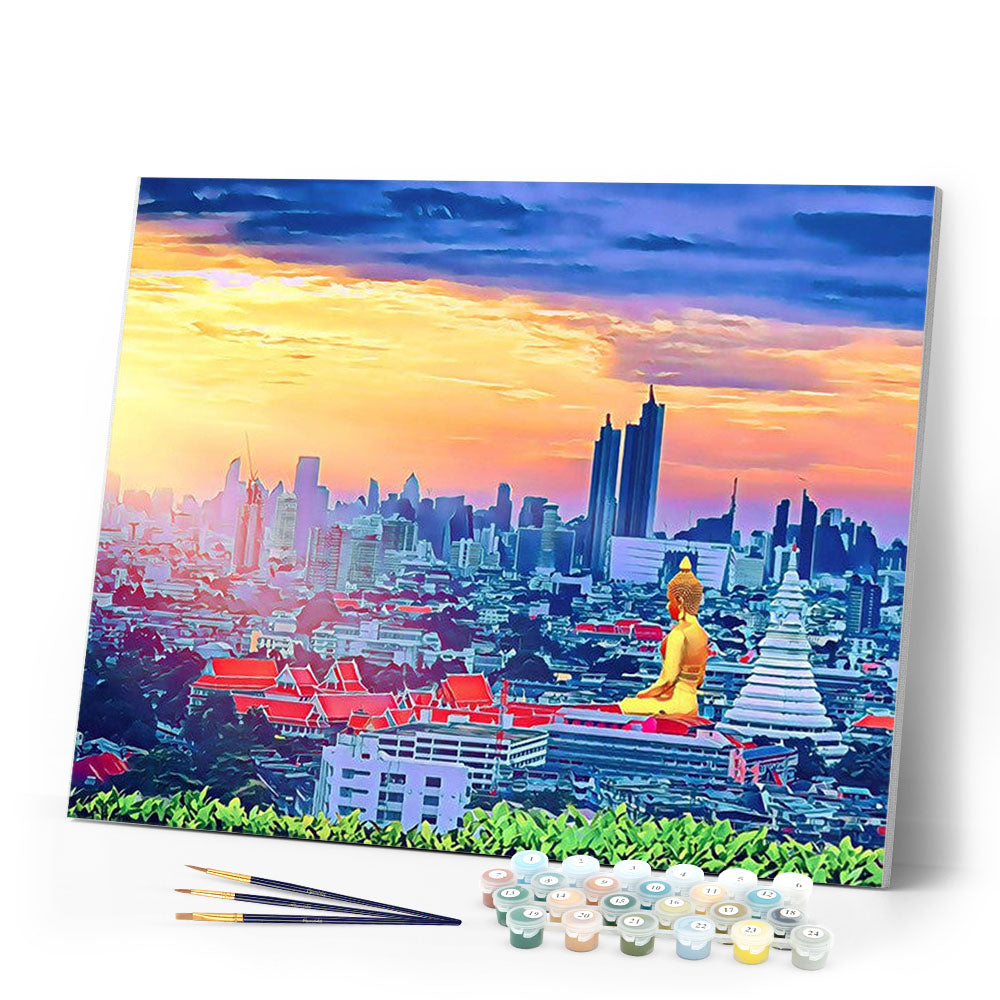 Paint by numbers | Buddha Bangkok | intermediate new arrivals landscapes cities | Figured'Art
