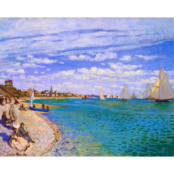 Paint by numbers | Regattas at Sainte Addresse - Monet | ships and boats intermediate new arrivals landscapes reproduction | Figured'Art