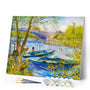Paint by numbers | Fishing in spring Pont de Clichy - Van Gogh | ships and boats advanced new arrivals landscapes reproduction | Figured'Art