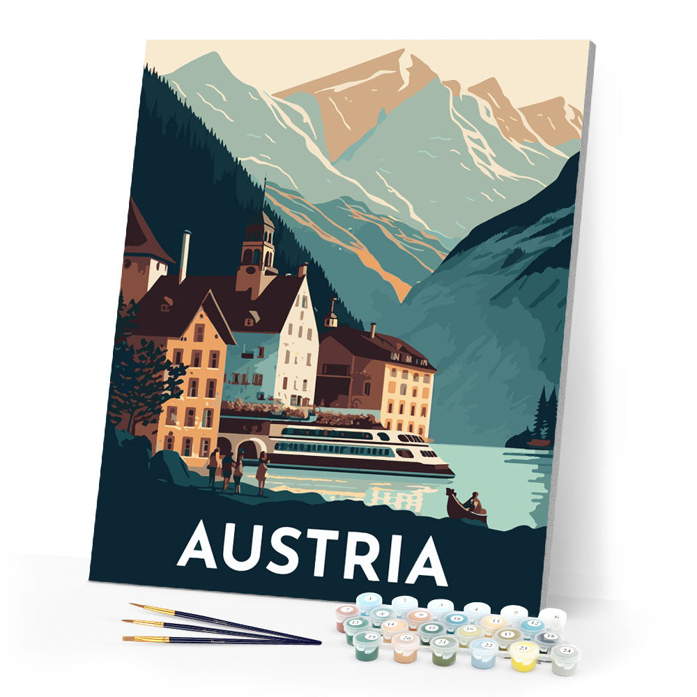 Paint by Numbers - Travel Poster Hallstatt