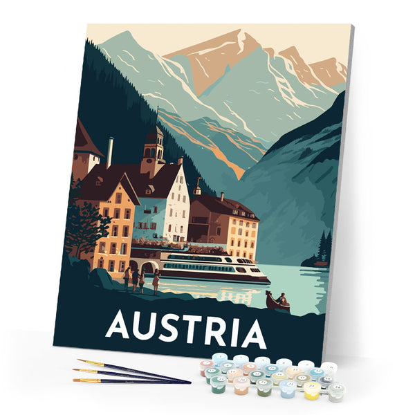 Paint by Numbers - Travel Poster Hallstatt