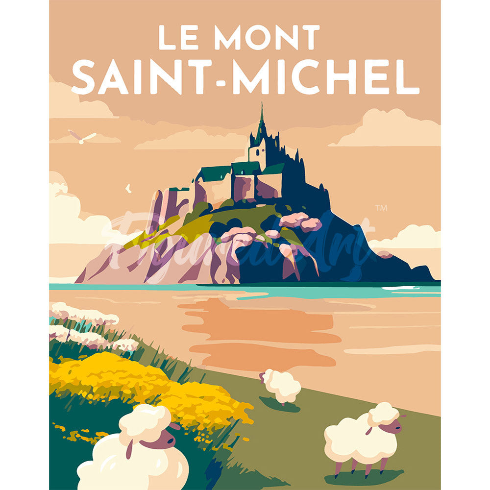 Travel Poster Mont Saint-Michel