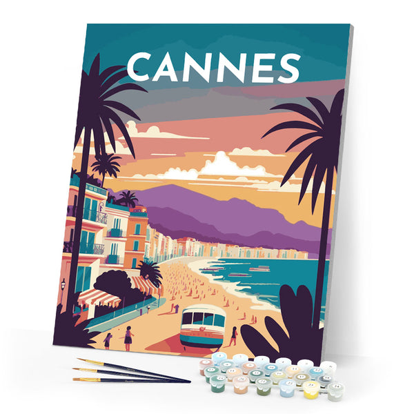 Paint by Numbers - Travel Poster Cannes