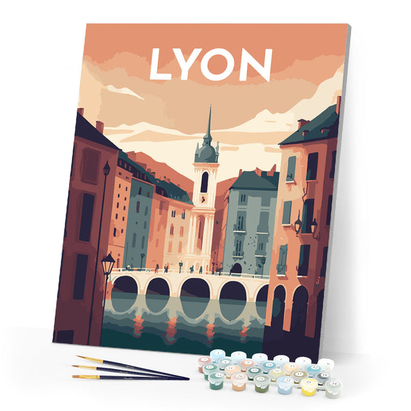 Paint by Numbers - Travel Poster Lyon
