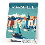 Paint by Numbers - Travel Poster Marseille