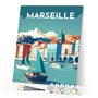 Paint by Numbers - Travel Poster Marseille