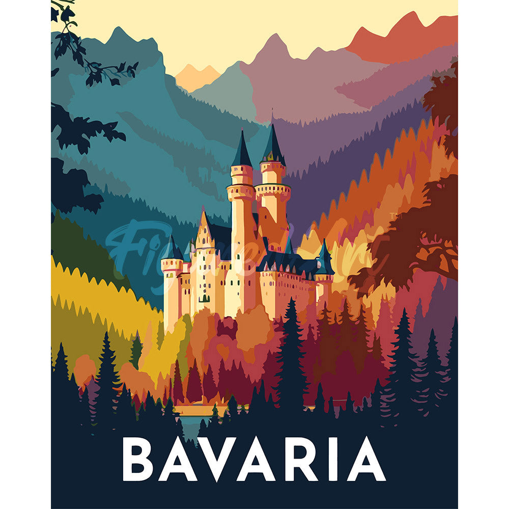 Travel Poster Bavaria