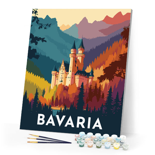 Paint by Numbers - Travel Poster Bavaria