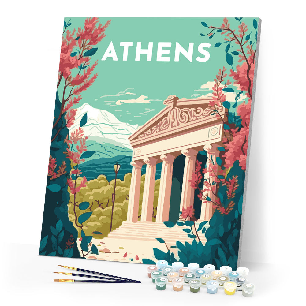 Paint by Numbers - Travel Poster Athens
