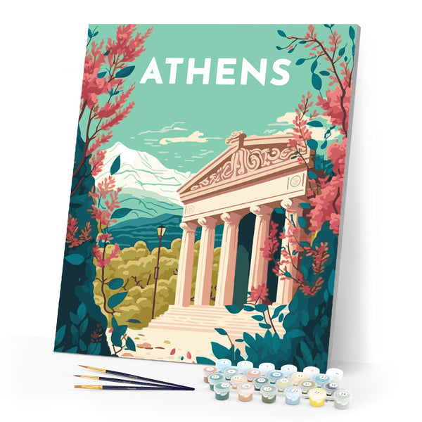 Paint by Numbers - Travel Poster Athens