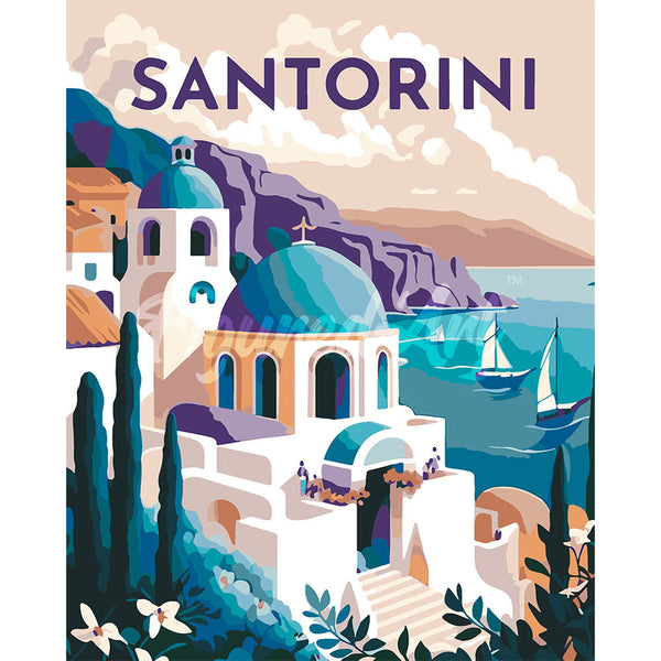 Travel Poster Santorini